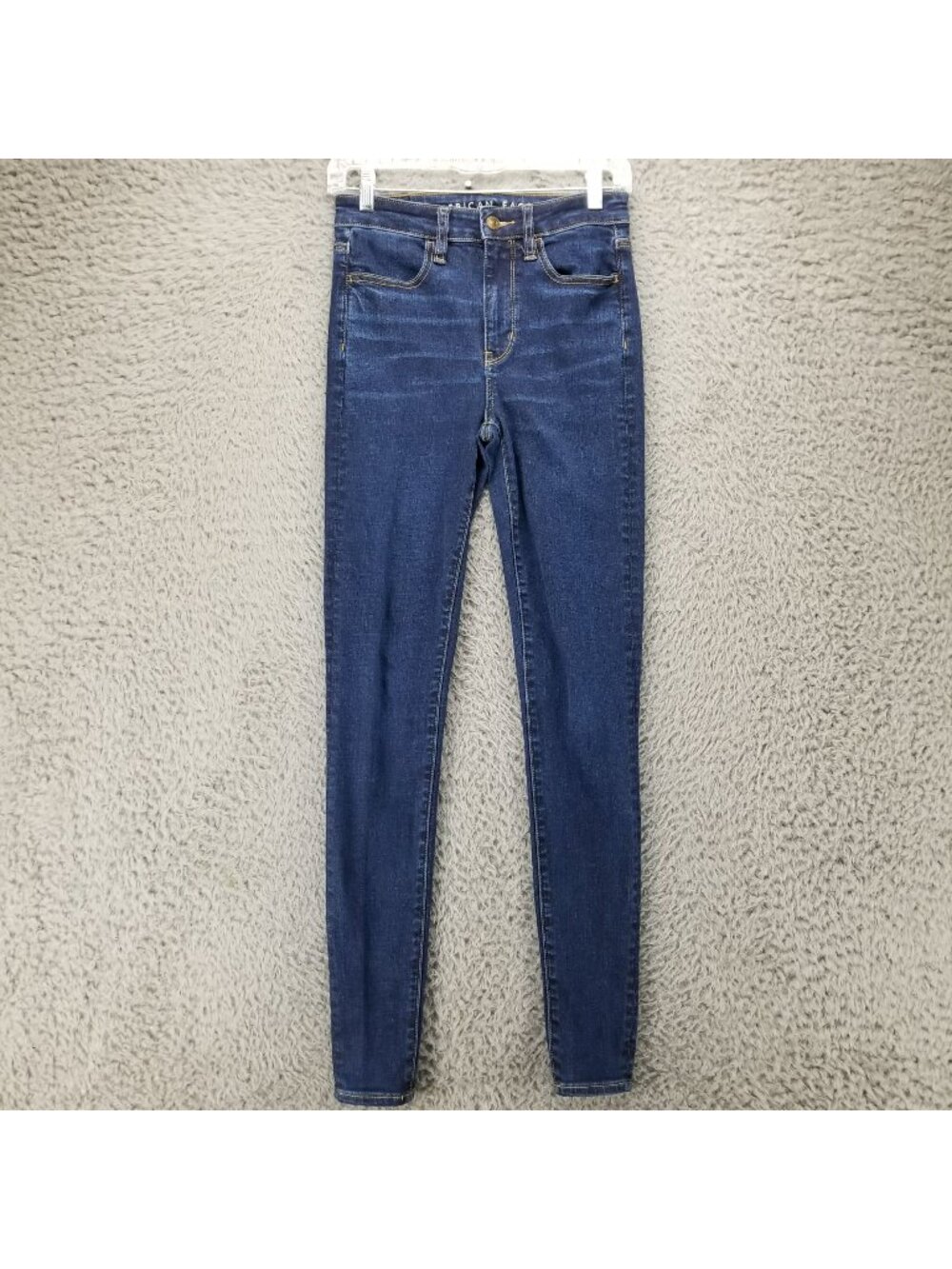 AEO Jeans Womens 2 Blue Stretch Denim Super Hi Rise Jegging